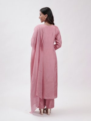 Pink Rayon Kurta Set - image 4