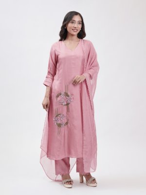 Pink Rayon Kurta Set - image 1