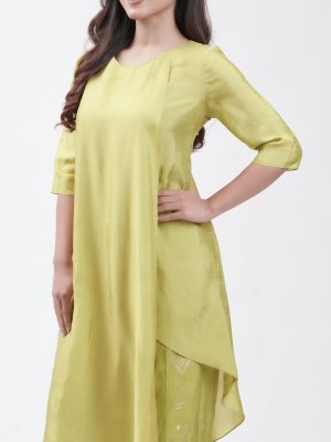 Neon Raw Silk Kurta  - image 3