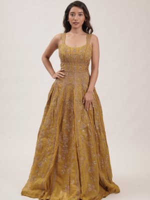 Mustard Mul Anarkali  - image 1