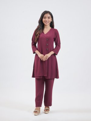 Maroon Linen Co-ord - image 1