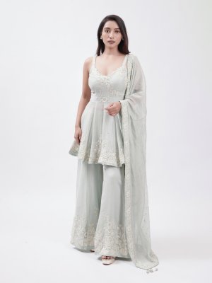 Sand Chiffon Ruffle Top - image 2