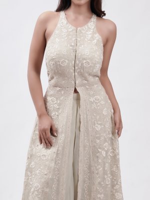 Sage Green Organza Palazzo  - image 3