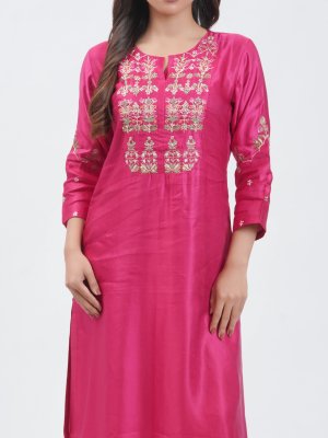 Pink Satin Silk Palazzo - image 3