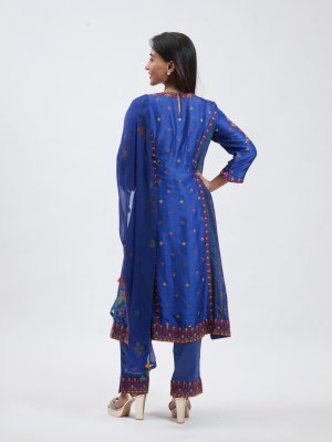 Pepsi Blue Raw Silk Straight pant - image 4