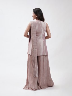 Powder Pink Tissue Palazzo - image 4