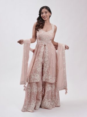 Pink Mul Palazzo Set  - image 3
