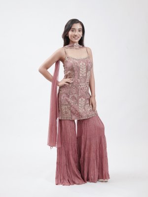 Mauve Crepe Palazzo - image 2