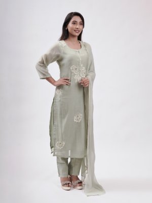 Mint Green Mul straight pant - image 2