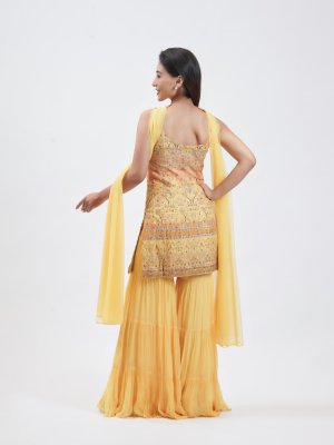 Chrome Yellow Crepe Palazzo - image 4