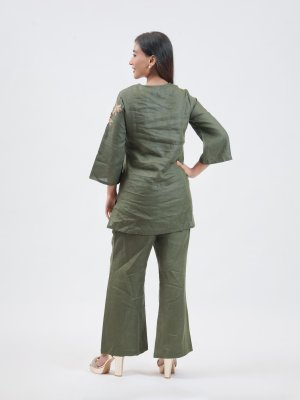 Olive Green Linen Co-ord - image 4