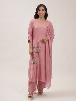 Pink Rayon Kurta Set - image 2