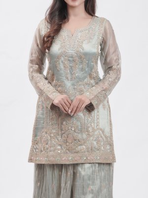 Light Blue Organza Tissue Palazzo   - image 3