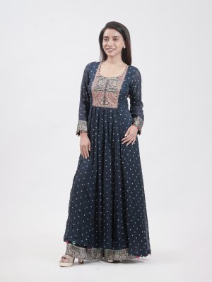 Navy Blue Georgette Palazzo - image 1