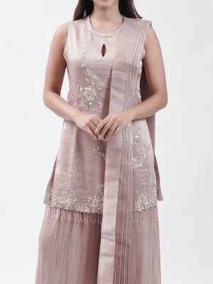 Powder Pink Tissue Palazzo - image 3