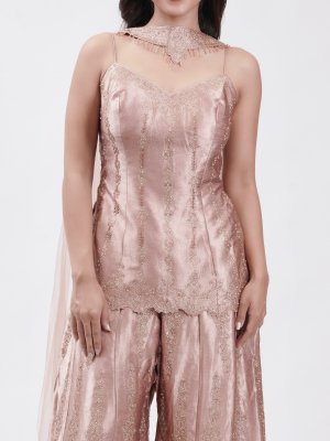 Peach Velvet Palazzo Set - image 2