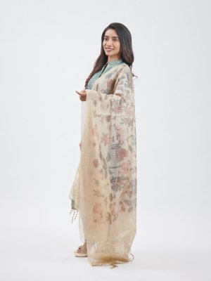Sage Green Chanderi Palazzo - image 2