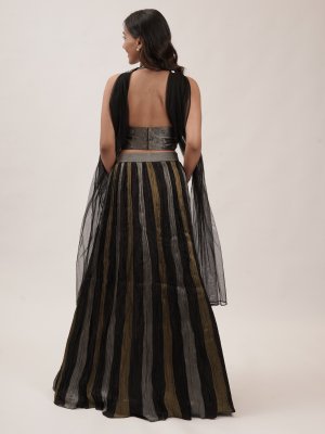 Tri-Colour Tissue Lehenga - image 4