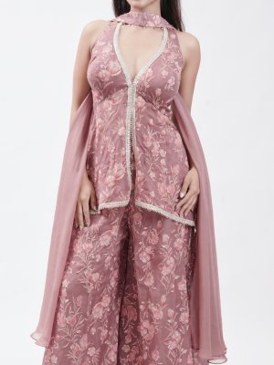 Mauve Crepe Palazzo - image 3