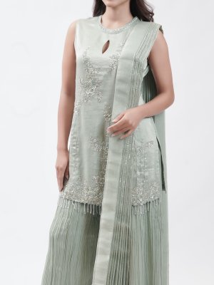 Mint Green Tissue Palazzo - image 3