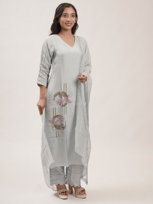 Light Blue Rayon Kurta Set  - image 1