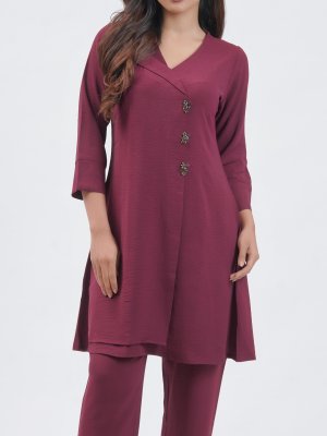 Maroon Linen Co-ord - image 3
