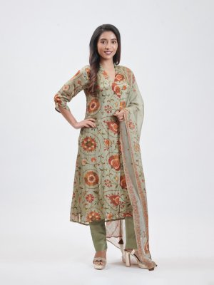 Sage Green Crepe Palazzo - image 2
