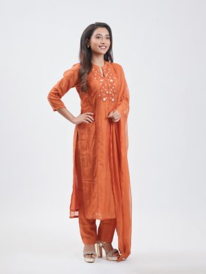 Sunflower Yellow Chanderi Palazzo - image 2