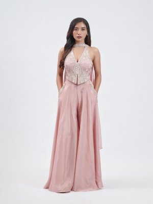 Powder Pink Tissue Palazzo - image 2