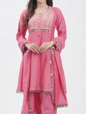 Rose Pink Mul Palazzo - image 3
