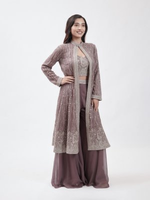 Grape Violet Georgette Palazzo - image 2