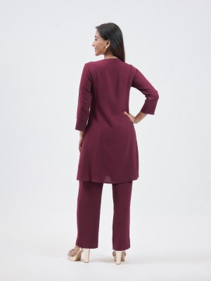 Maroon Linen Co-ord - image 4