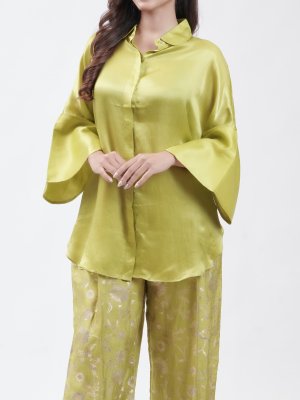 Neon Satin Kurta with Palazzo - image 3