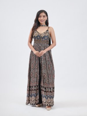 Black Modal Silk Palazzo - image 1