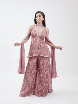 Mauve Crepe Palazzo - image 1