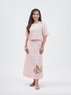 Baby Pink Linen Co-ord - image 2