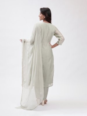 Mint Green Mul straight pant - image 4