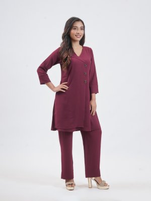 Maroon Linen Co-ord - image 2
