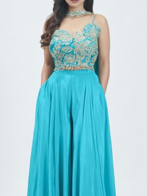 Ramar Blue Crepe Palazzo  - image 3