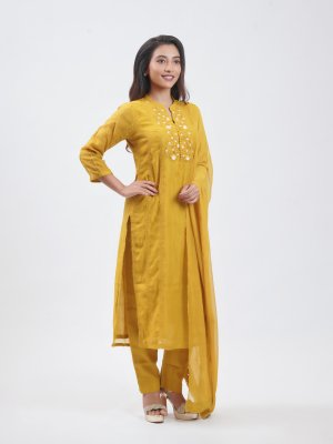 Sunflower Yellow Chanderi Palazzo - image 1