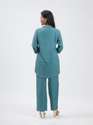 Ice Blue Georgette Crepe Straight Pant - image 4