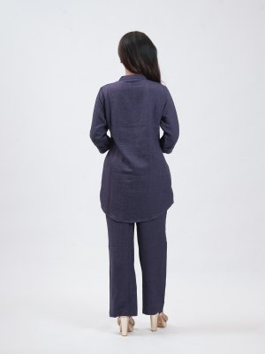 Grape Georgette Crepe Straight Pant - image 4
