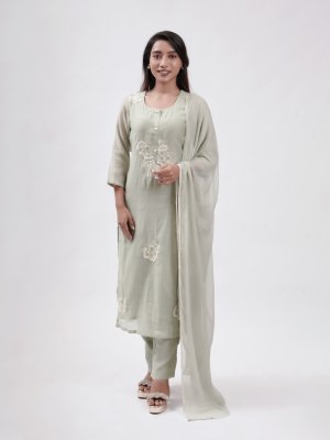 Mint Green Mul straight pant - image 1
