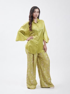 Neon Satin Kurta with Palazzo - image 2