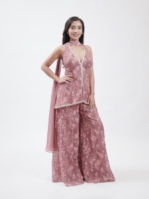 Mauve Crepe Palazzo - image 2