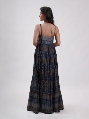 Modal Silk Printed Anarkali Set  - image 5