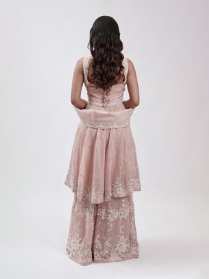 Pink Mul Palazzo Set  - image 4