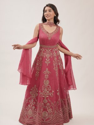 Magenta Mul Anarkali  - image 2