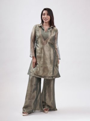 Rama Green Tissue Palazzo - image 1