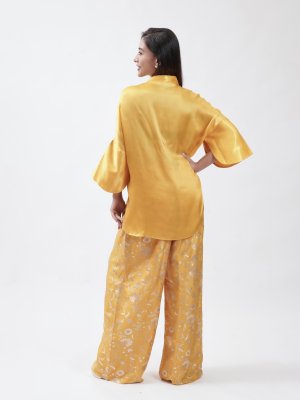 Deep Yellow Satin Kurta  - image 4